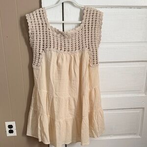 ASOS Beige Crochet Top Dress